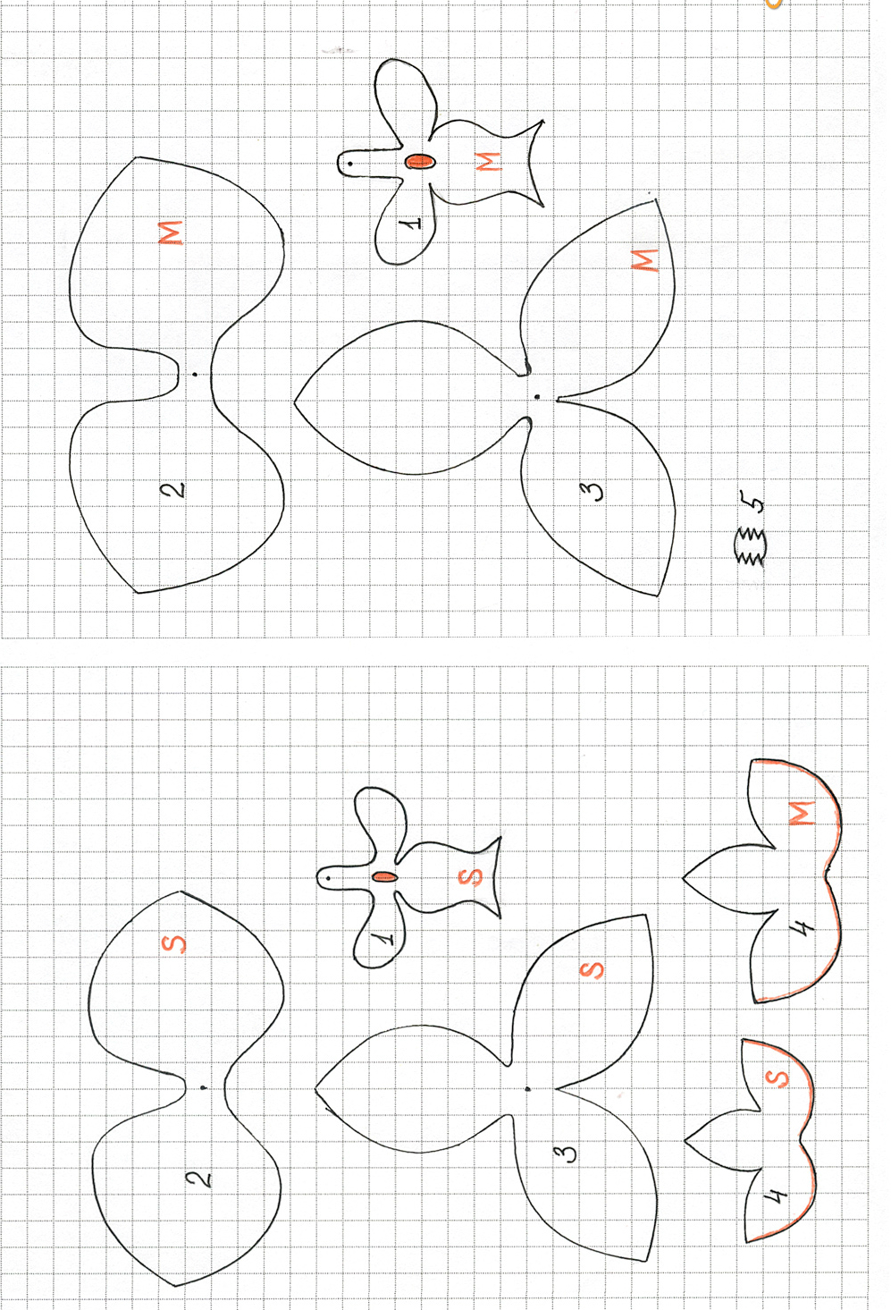 topiary 패턴에 대 한 Foamiran 꽃입니다. Foamiran 튤립입니다. 릴리 거품에서.