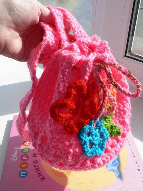 Mochila bebé crochet. Bolsos de punto, mochilas.